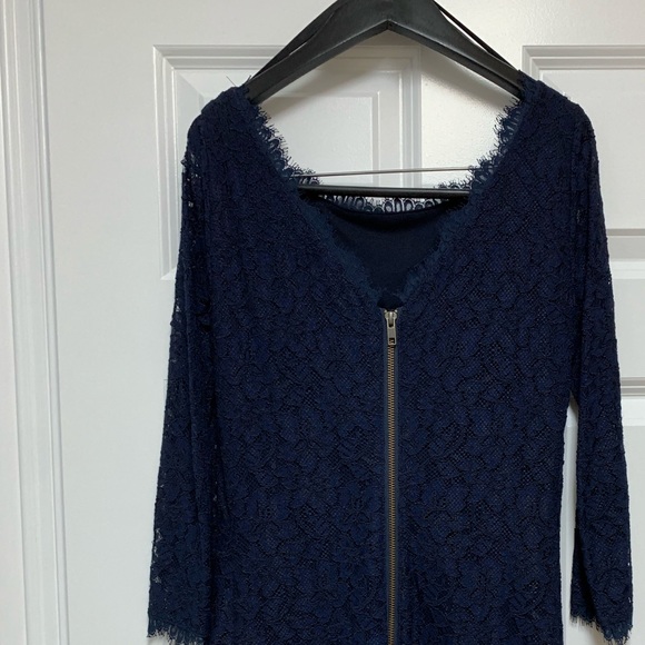 DVF Lace Cocktail Dress, Size 6 - Picture 3 of 4